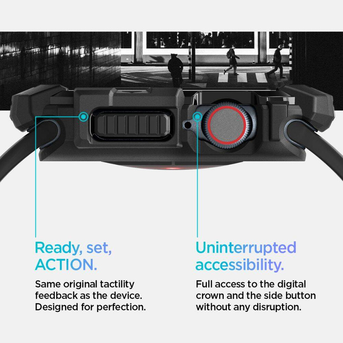 SPIGEN RUGGED ARMOR APPLE WATCH 10 (42 MM) MATT SCHWARZ
