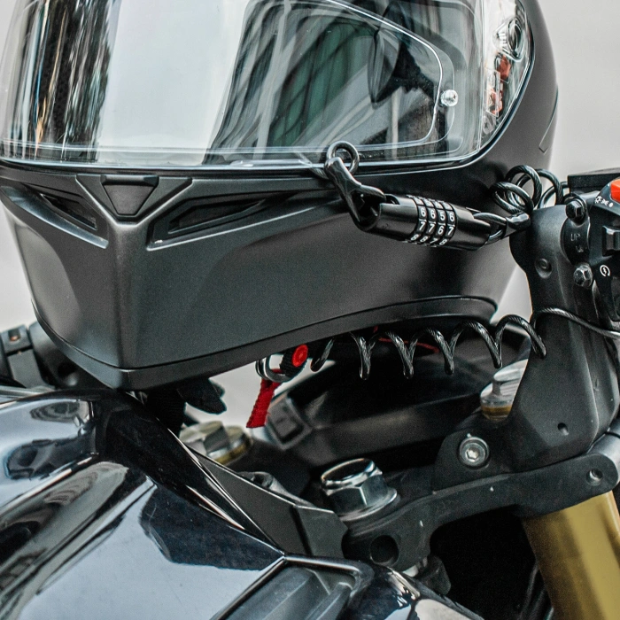 Blokada rowerowa Wozinsky WBN-01R na rower kask wodoodporna na szyfr 4-cyfrowy - czarny