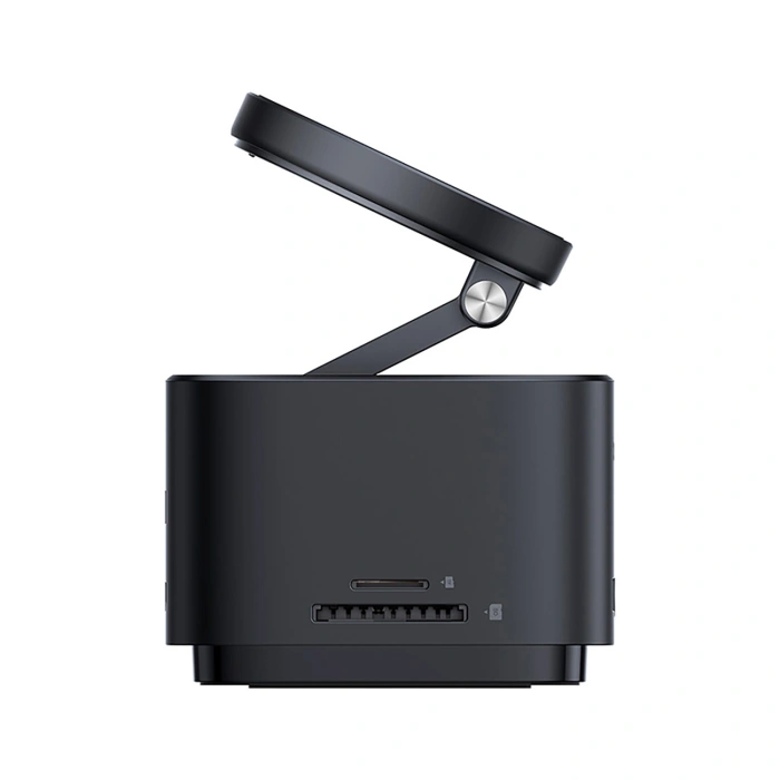 Hub USB-C 7w1 Baseus MagPro Series II z ładowarką kompatybilną z MagSafe 15W + HDMI + USB-A + USB-C + SD/TF - czarny