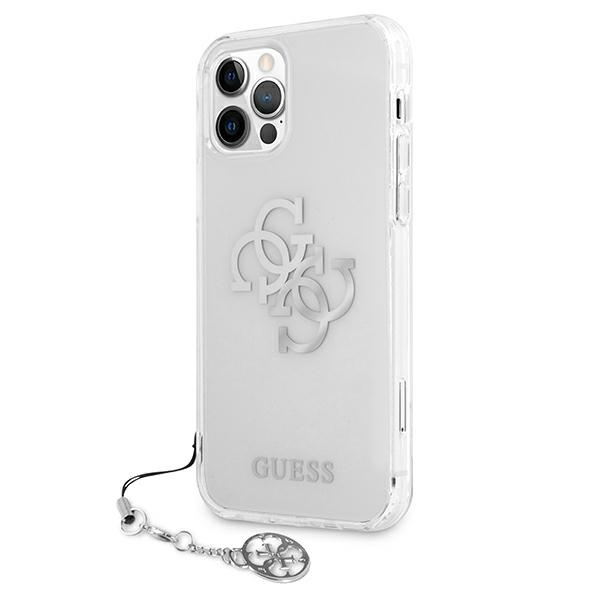 Case GUESS Apple iPhone 12 Pro Max 4G Silver Charms Collection Clear Hardcase