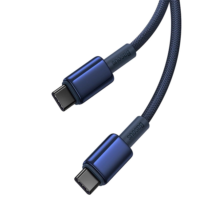 Baseus Tungsten Gold USB-C / USB-C 100W 2m Kabel - Marineblau