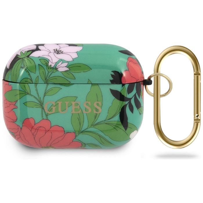 Pouzdro GUESS Apple Kryt AirPods Pro Flower Collection Green Case