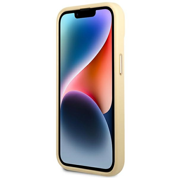 Hülle GUESS Apple iPhone 14 Plus Kroko Kollektion Gold Hartcase