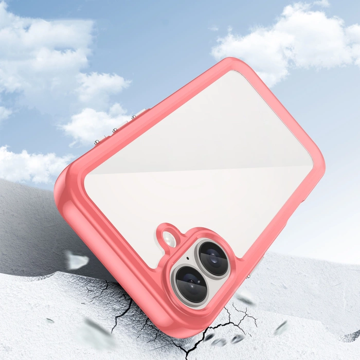 Outer Space Case mit Gelrahmen für iPhone 16 Plus – rot