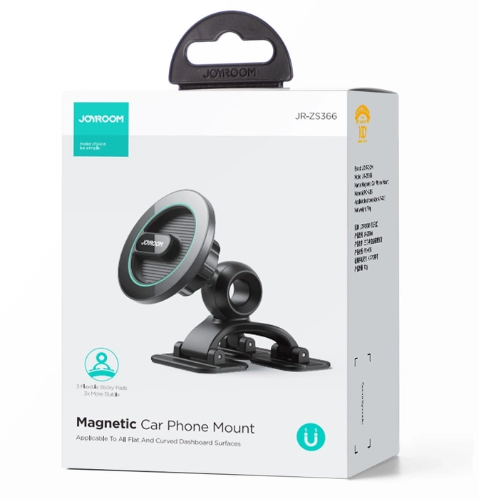 Joyroom JR-ZS366 magnetický držák telefonu do kokpitu - černý