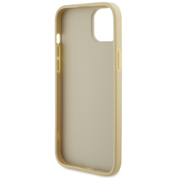 Guess GUHCP15SPS4DGPD iPhone 15 6.1" oro/oro durocase Piel 4G Metal Logo Strass