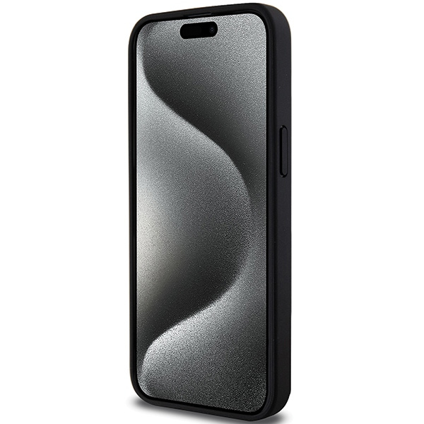 Funda Bmw Bmhmp15l23pucpk IPhone 15 Pro 6.1" Negro/Negro Durocase Perforado Twisted Line MagSafe Case