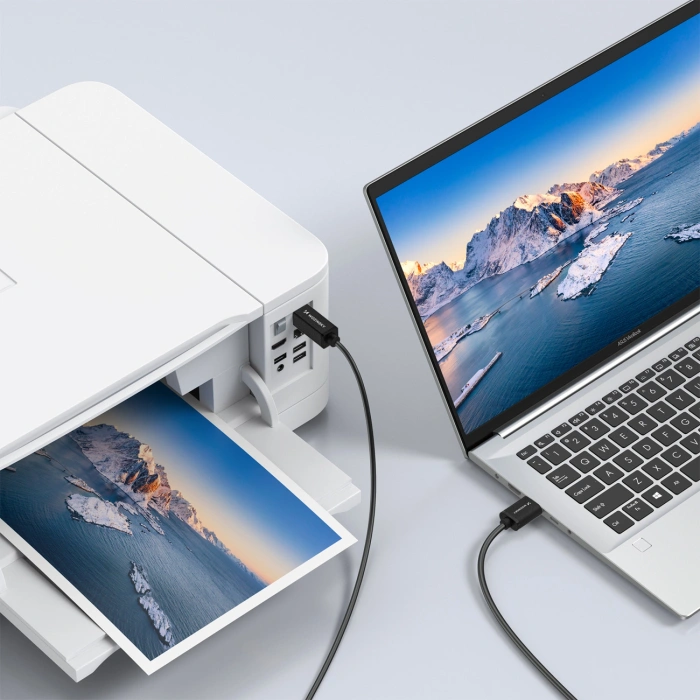 Kabel Wozinsky WKDDY4S USB-B - USB-A 480Mb/s 1m - czarny