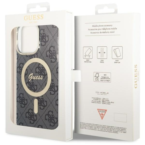 Hülle Guess GUHMP14XH4STK iPhone 14 Pro Max 6,7" schwarz/schwarz hartcase 4G MagSafe Case