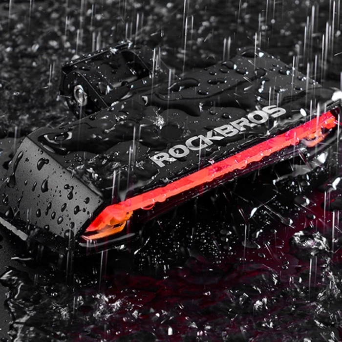 Rockbros LKWD-R1 rear bicycle light with laser and remote control + micro USB cable - USB-A - black