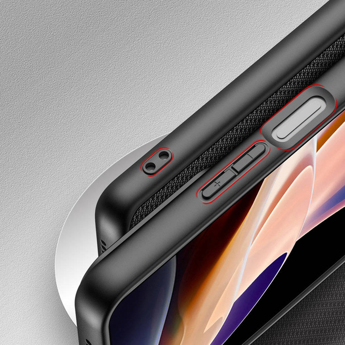 Dux Ducis Fino pouzdro s nylonovým povrchem Xiaomi Redmi Note 11 Pro+ 5G (Čína) / 11 Pro 5G (Čína) / Mi11i HyperCharge / Poco X4 NFC 5G černé