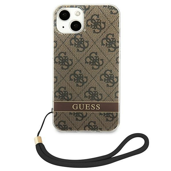 Guess GUOHCP14MH4STW iPhone 14 Plus 6.7" brown/brown hardcase 4G Print Strap