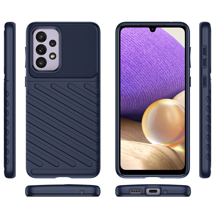 Thunder Case elastyczne pancerne etui pokrowiec Samsung Galaxy A33 5G niebieski