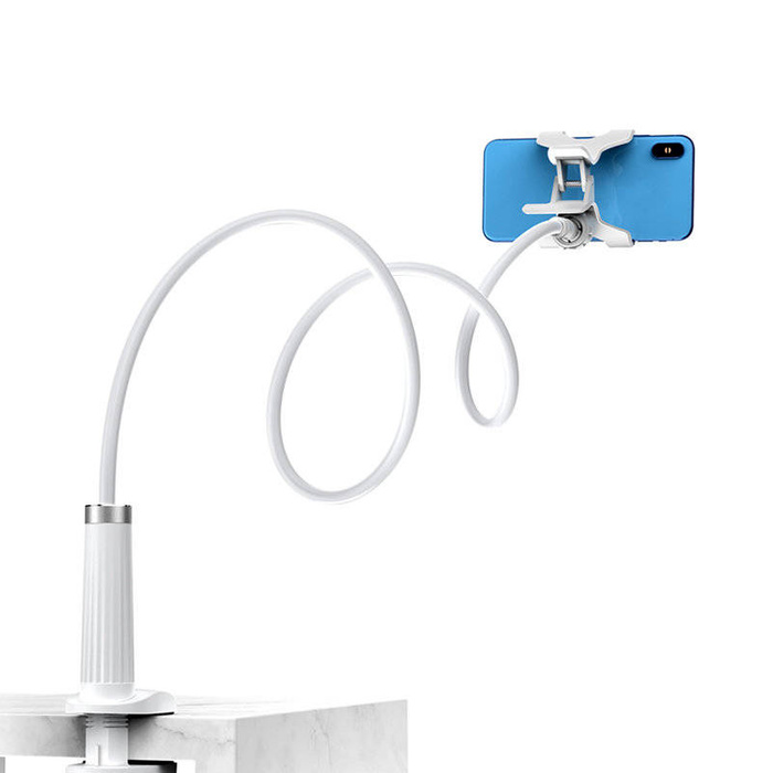 Ugreen univerzální držák stojánek držák telefonu tablet (až 12 cm široký) stativ líný držák s flexibilním ramenem bílý (30488 LP113)