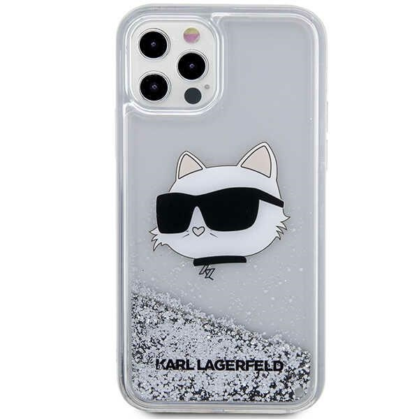 Case Karl Lagerfeld KLHCP12MLNCHCS iPhone 12/ 12 Pro 6.1" silver/silver hardcase Glitter Choupette Head Case