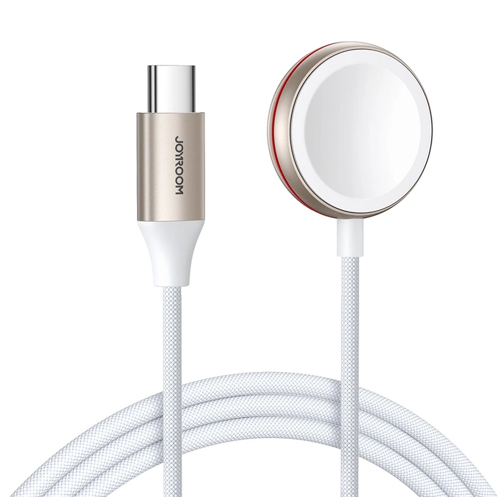 Joyroom Kabel mit induktivem Ladegerät für Apple Watch 1,2 m weiß (S-IW011)