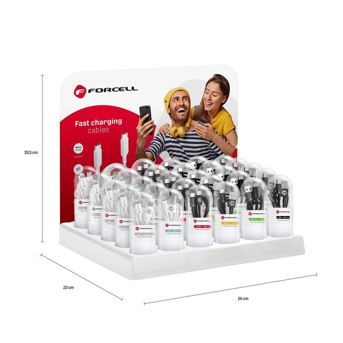 Stand na kable w tubach Forcell 30 miejsc D336 + logo