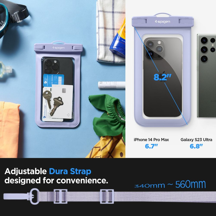 Hülle Spigen A601 Universal Wasserdicht Case Aqua Blau Case