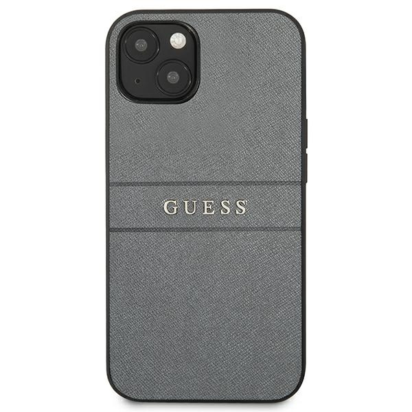 Case GUESS Apple iPhone 13 Mini Saffiano Strap Grey Case