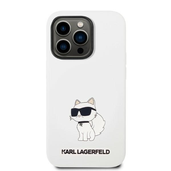 Karl Lagerfeld KLHMP14LSNCHBCH iPhone 14 Pro 6,1" hardcase white/white Silicone Choupette MagSafe