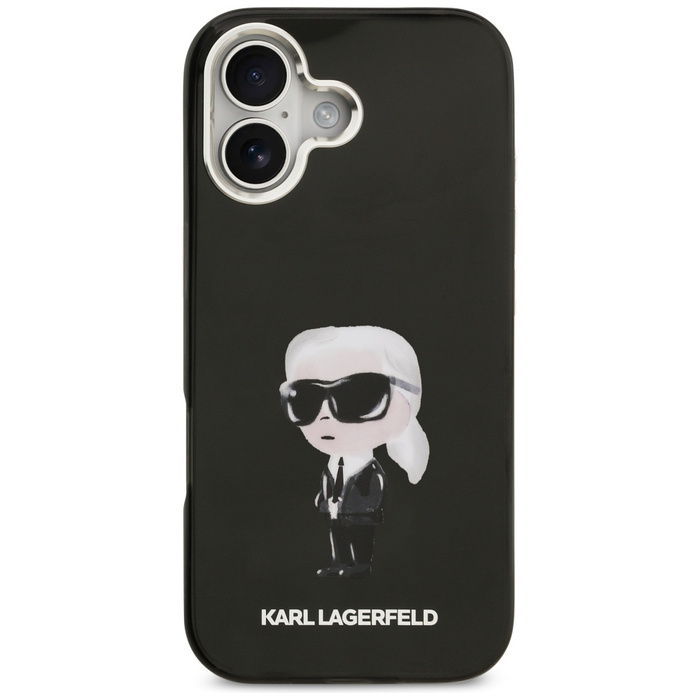 Etui Karl Lagerfeld IML Aquarelle Karl   & Logo MagSafe do iPhone 17 czarny