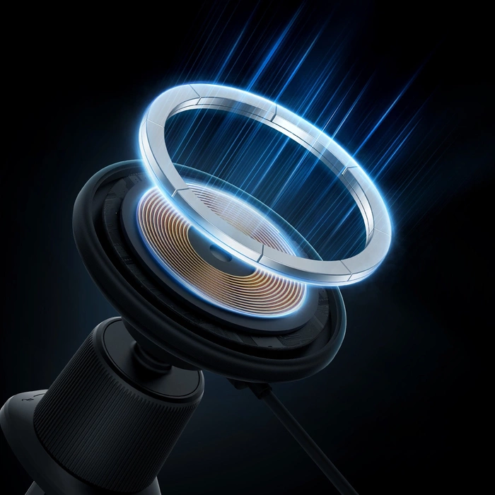 magnetic Car Phone Holder Baseus with wireless charging CW01 (Black)