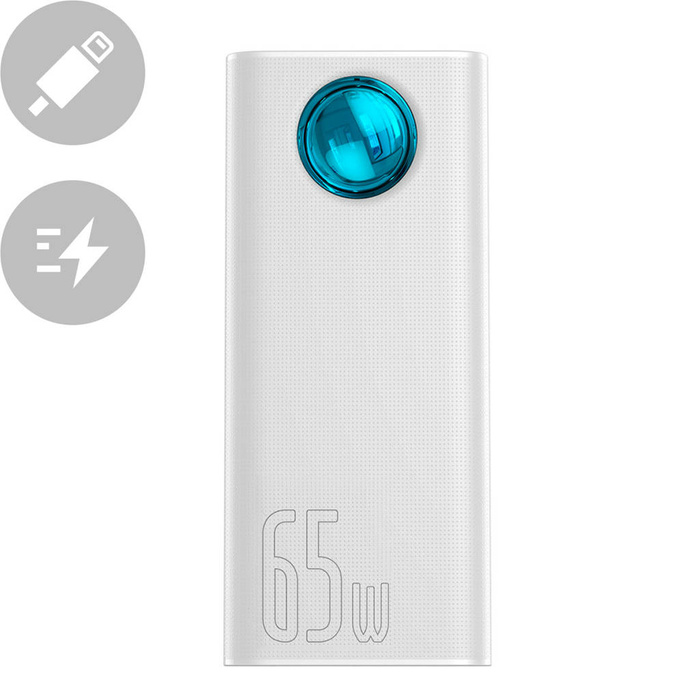 Banque d&#39;alimentation Baseus Amblight 65W 30000mAh Overseas Edition blanc (PPLG000102)