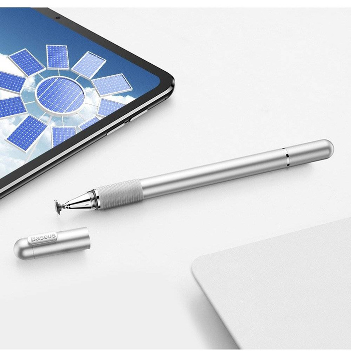 Baseus Golden Cudgel oboustranný kapacitní disk stylus + gelové pero stříbrné pero (ACPCL-0S)