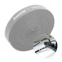 Sangles auto-agrippantes Baseus Rainbow Circle - Bande velcro Organiseur de câble velcro 3m gris (ACMGT-F0G)