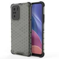 Honeycomb Handyhülle Schutzhülle mit TPU Rahmen für Xiaomi Redmi K40 Pro+ / K40 Pro / K40 / Poco F3 schwarz