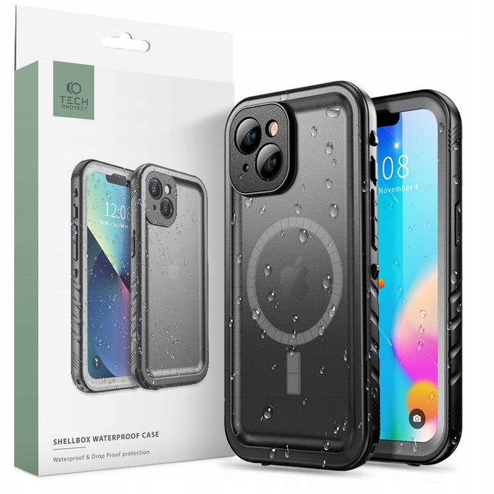 Funda Tech-protect Shellbox MagSafe Ip68 iPhone 14 Negro Case