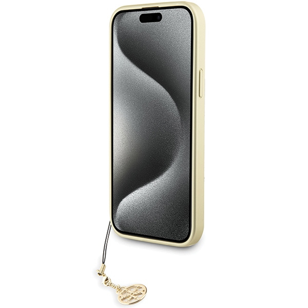 Guess GUHCP15XGF4GGR iPhone 15 Pro Max 6,7" grau/grau hartcase 4G Charms Kollektion