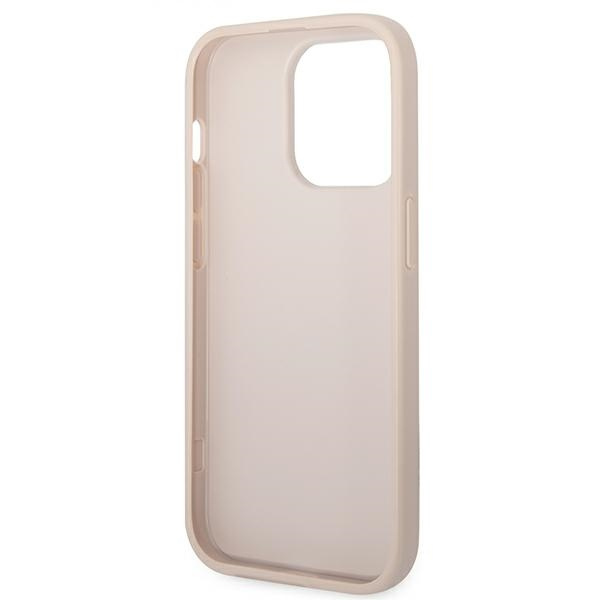 Hülle Guess iPhone 14 Pro 6.1" rosa/rosa hart case 4G Metall Gold Logo