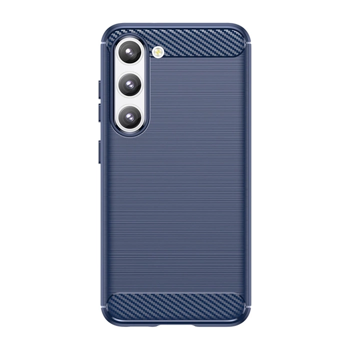 Carbon Case para Samsung Galaxy S23+ funda flexible silicona carbono azul