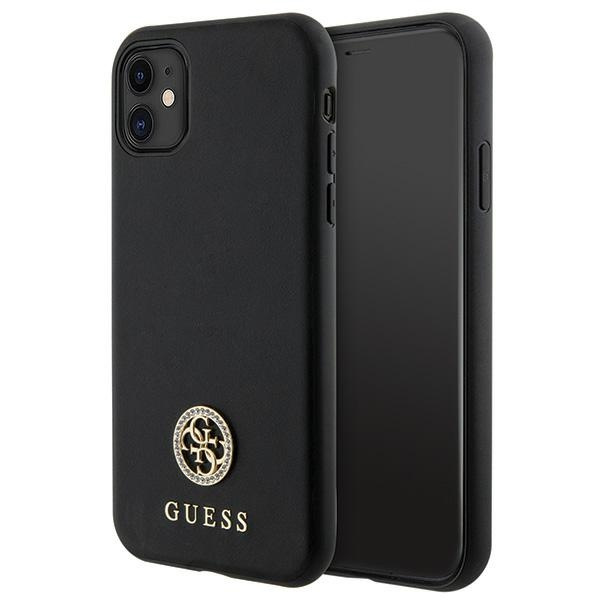 Guess GUHCN61PS4DGPK iPhone 11 / Xr 6.1" noir/noircase Strass Metal Logo