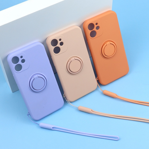 Beline Etui Silicone Ring iPhone 12 minigreen apple