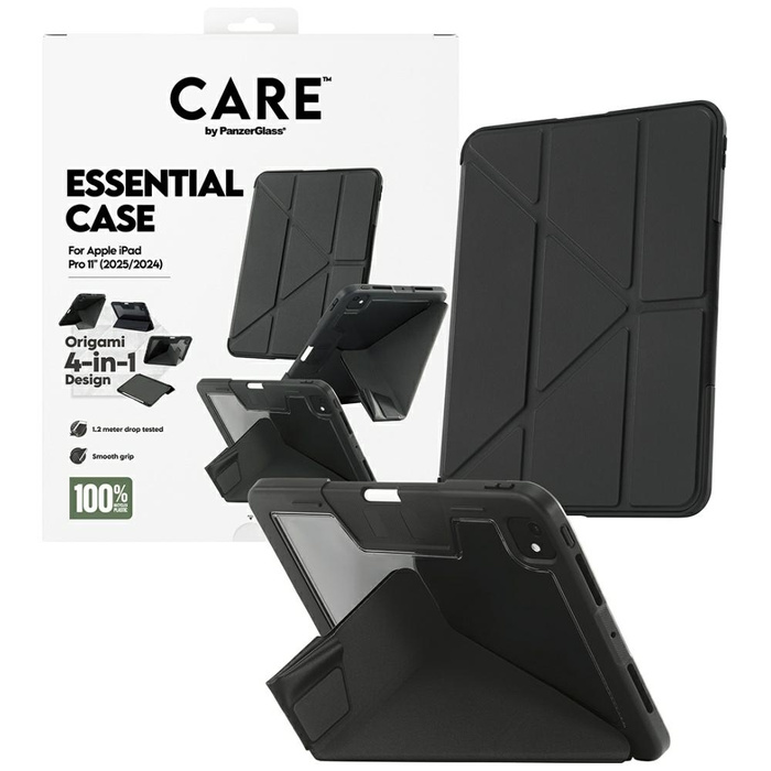 Etui Care by PanzerGlass Y fold do iPad  Pro 11" (2025/2024) czarny