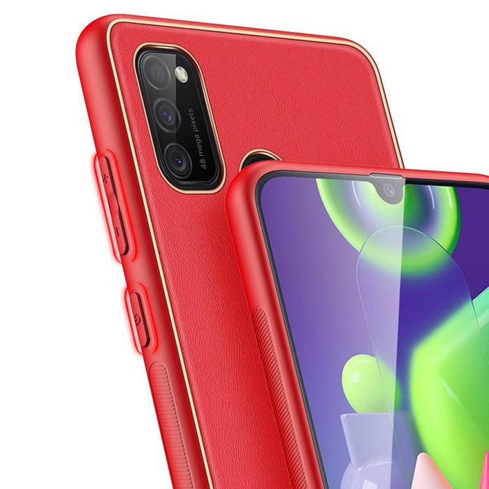 Dux Ducis Yolo elegantný kryt z ekokože Samsung Galaxy M30s červený