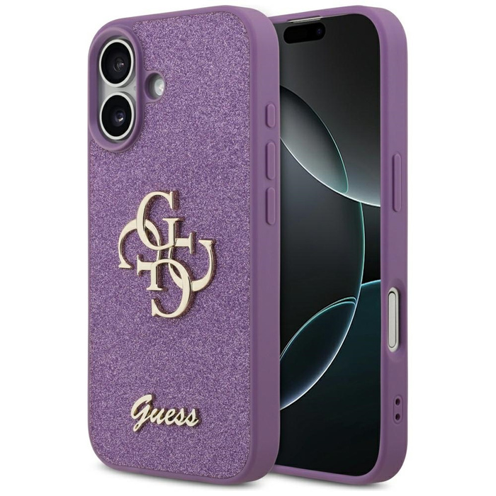 Etui Guess Fixed Glitter Big 4G do       iPhone 17 liliowy