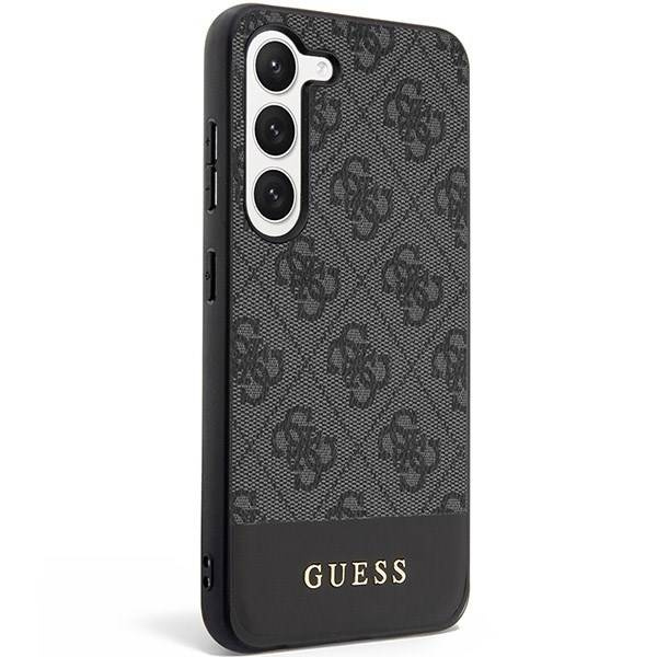 Cover Guess GUHCS23MG4GLGR S23 Plus S916 nero/nerocase 4G Stripe Collection