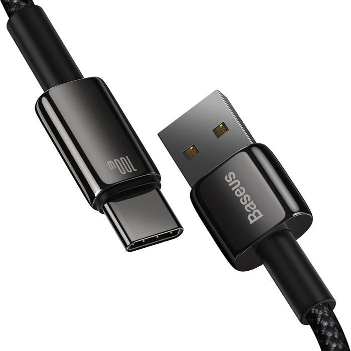 [RETURNED ITEM] Baseus Tungsten Gold cavo USB-A - USB-C 480Mb/s 100W 2m nero (CAWJ000101)