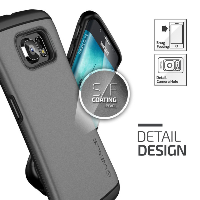 Cover Samsung Galaxy S6 Edge VERUS Hard Drop Steel Silver come Spigen SGP Cover