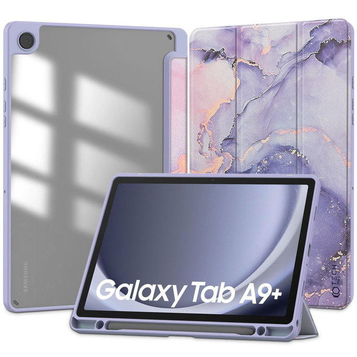 Obal Tech-protect Sc Pen Hybrid Samsung Galaxy Tab A9+ Plus 11.0 X210 / X215 / X216 Violet Marble Case