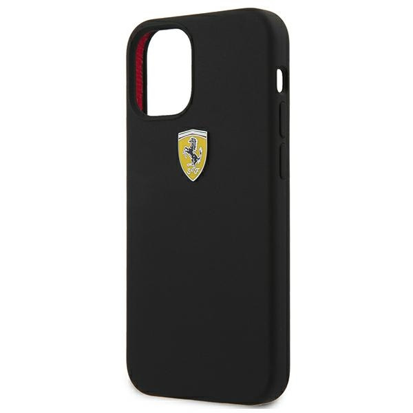 Case Ferrari Apple iPhone 12 mini On Track Silicone Black Case