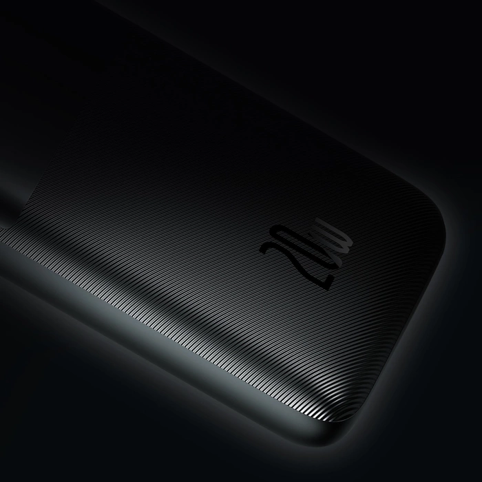 Baseus Bipow Pro Power Bank 10000mAh 20W schwarz mit USB Typ A - USB Typ C 3A 0,3m Kabel (PPBD040201)