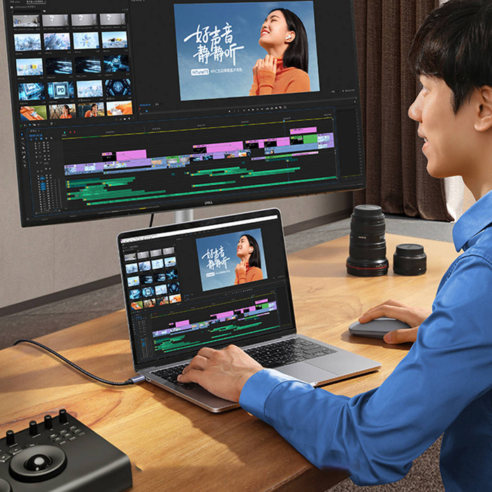 Cavo USB C - HDMI 2.1 8K 60Hz 1,5m Ugreen CM565 - Grigio