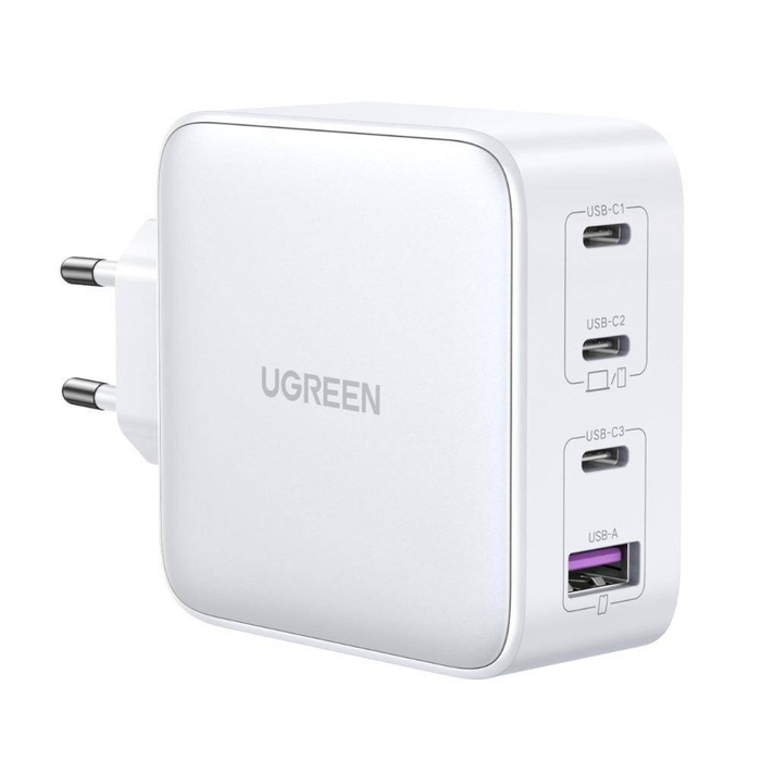 Rapide chargeur GaN 3xUSB C / USB 100W PPS Ugreen CD226 - blanc