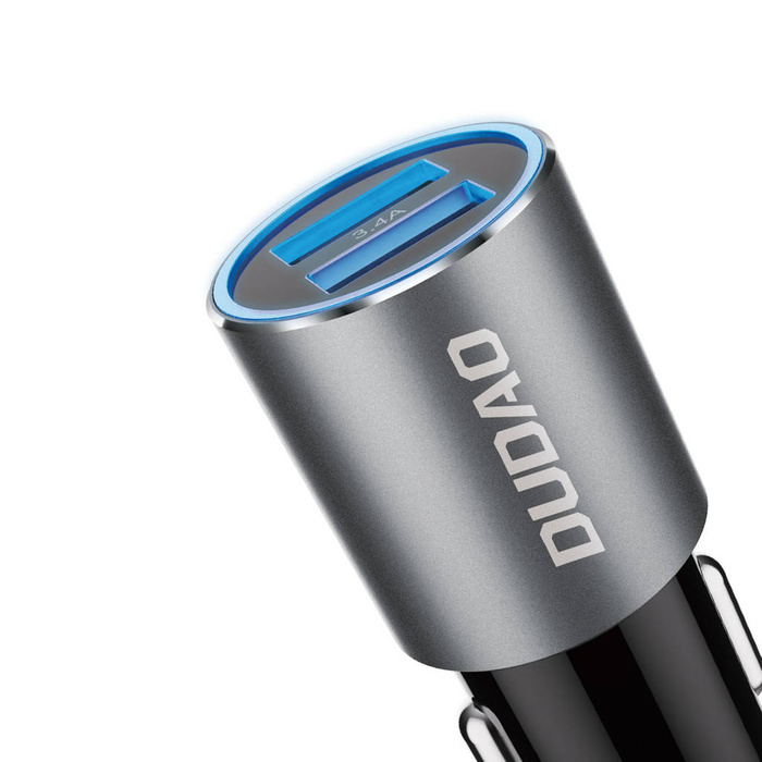 Dudao charger car 2x USB 3.4A grey (R5s grey)