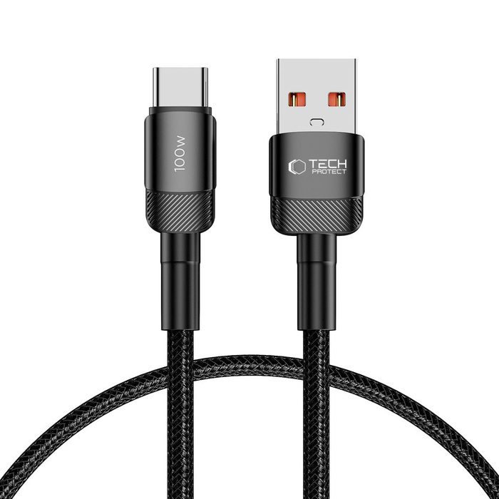 Tech-protect Ultraboost Evo USB-C Cable 100w/5a 200cm Black