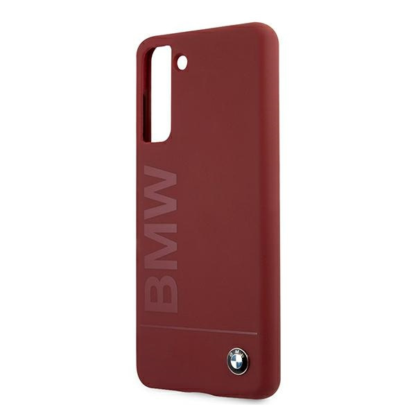 Coque BMW Samsung Galaxy S21 Plus Silicone Signature Logo BMHCS21MSLBLRE Red Hardcase